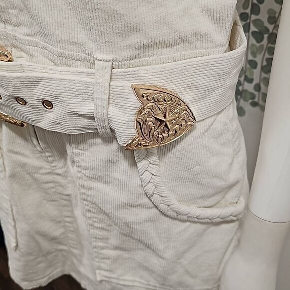 Show Me Your MuMu Outlaw Dress Ivory Corduroy - Picture 7 of 11